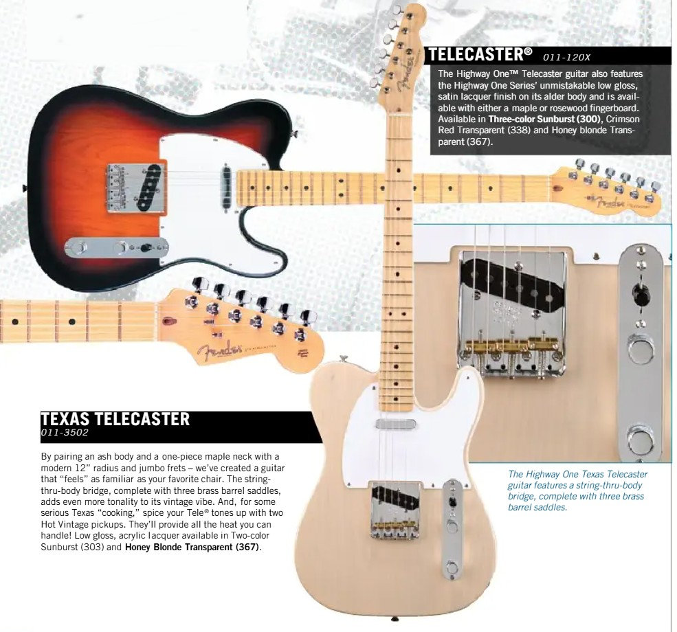 fender telecaster highway one description catalogue 2006