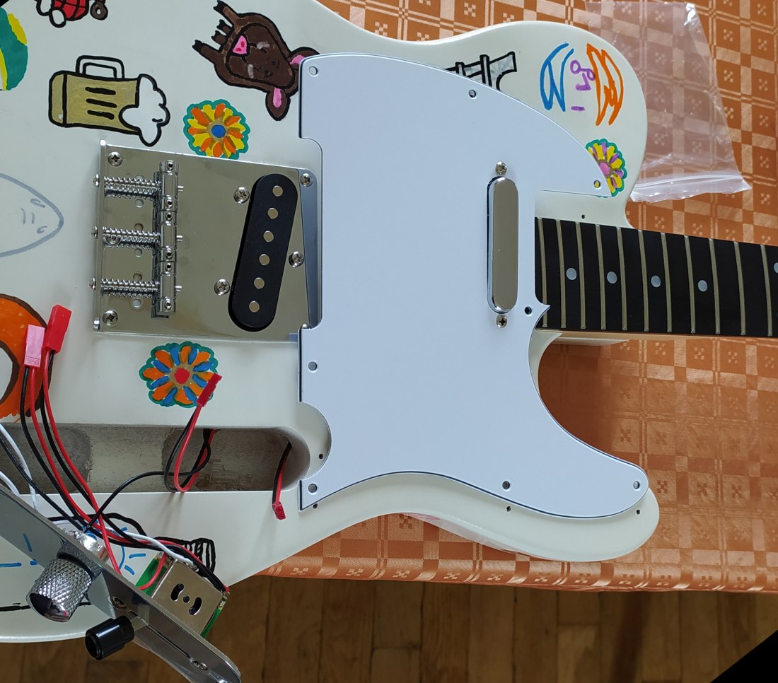 guitare telecaster kit harley benton thomann montage assemblage