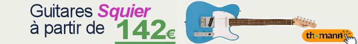 réductions thomann sur les guitares électriques squier